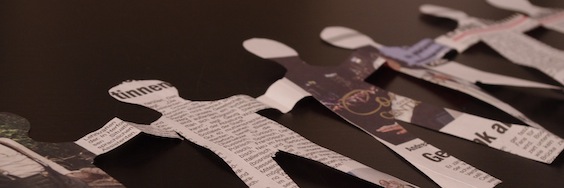 Männerarbeit Männer als Scherenschnitt